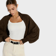 Jazzie – Oversize-Strickjacke aus Wollmischgewebe mit Fledermausärmeln – Ansicht 3
