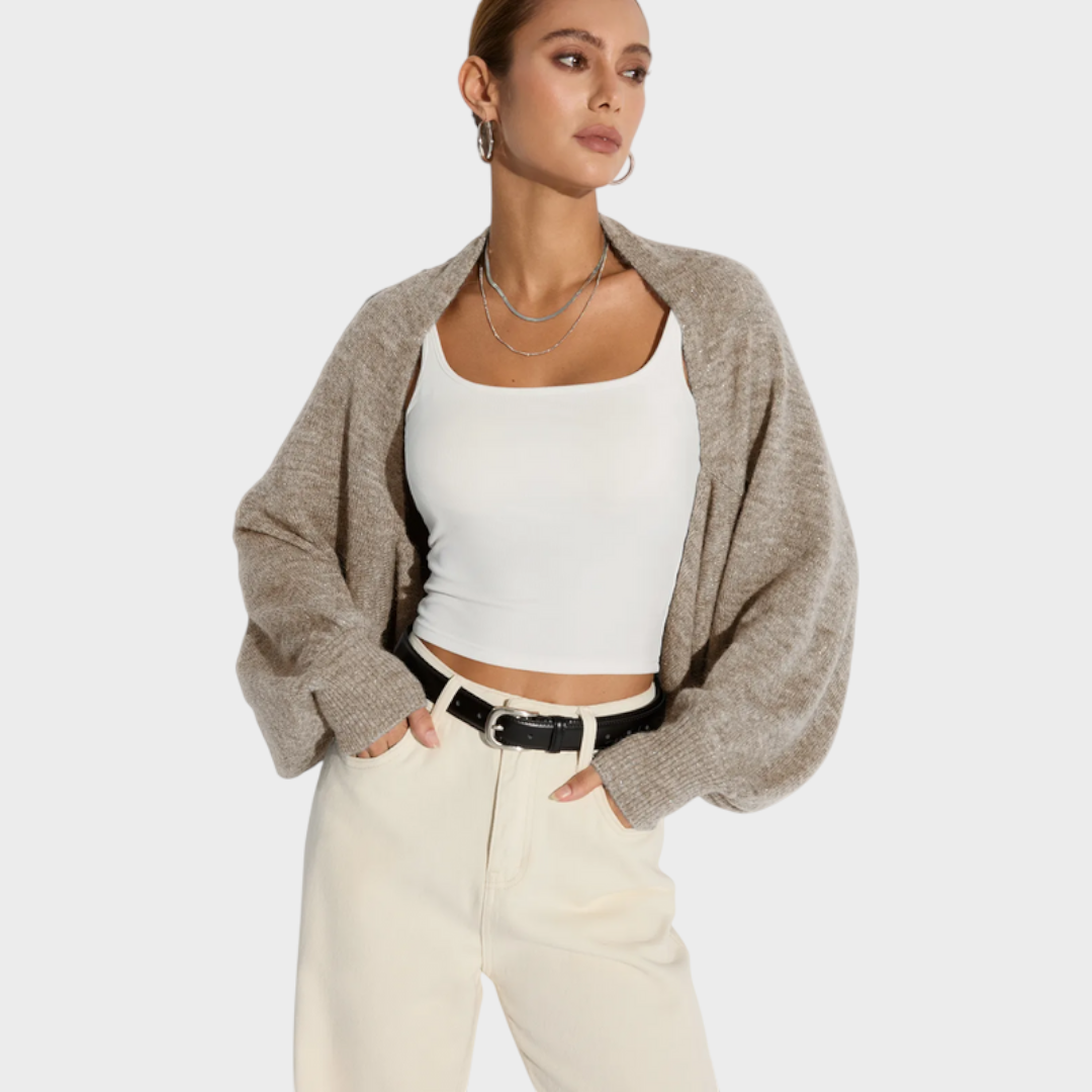Jazzie – Oversize-Strickjacke aus Wollmischgewebe mit Fledermausärmeln – Ansicht 5