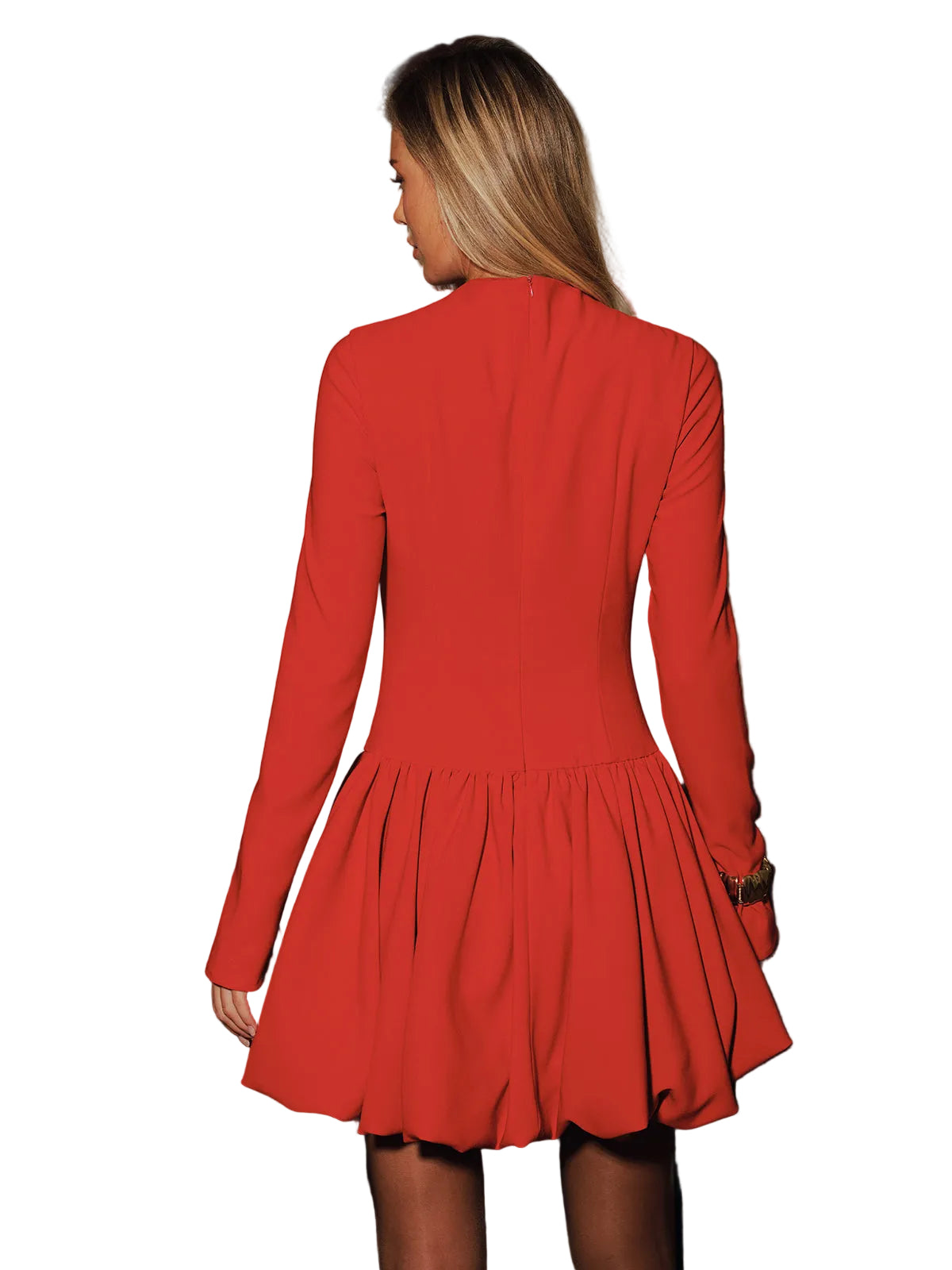 Millie – Figurbetontes Minikleid mit hohem Kragen in A-Linie