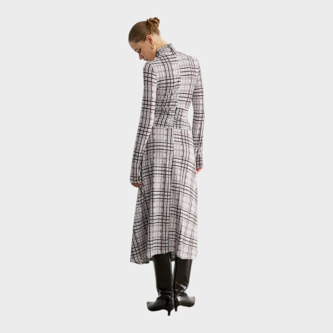 Christina – Langärmeliges Damen-Maxikleid mit hohem Kragen – Ansicht 6