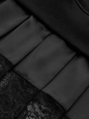 Katie – Sweatshirtkleid mit Falten und Spitzensaum