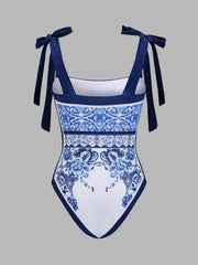 Bedrucktes Badeanzug-Set für Damen – Ansicht 3