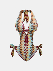 Damen-Halter-Einteiler-Badeanzug – Ansicht 2