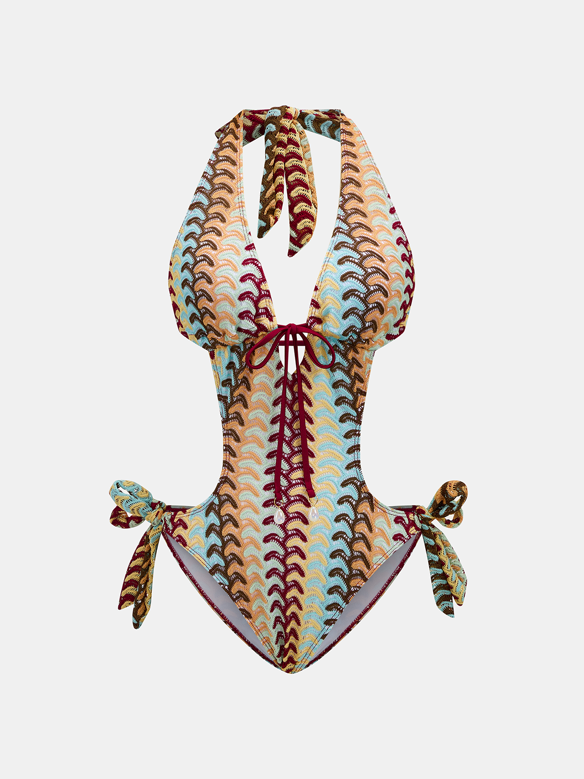 Damen-Halter-Einteiler-Badeanzug – Ansicht 2