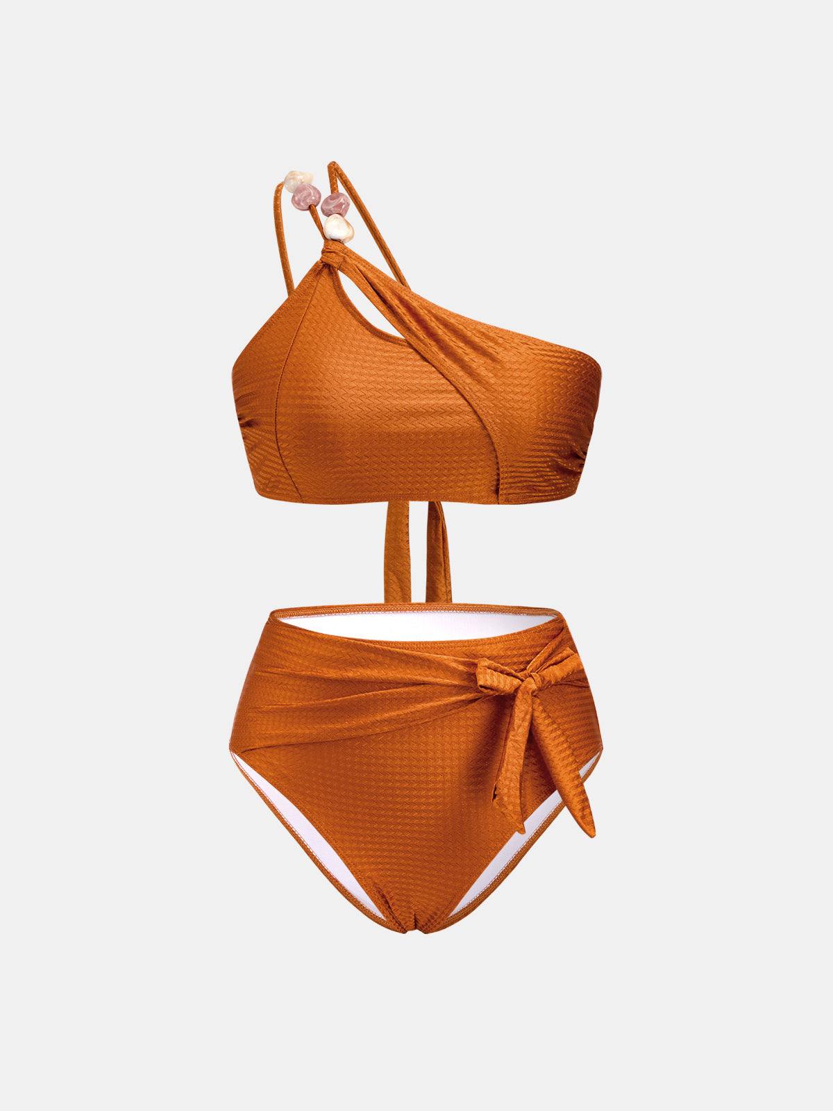 Bedruckter One-Shoulder-Badeanzug für Damen – Ansicht 2