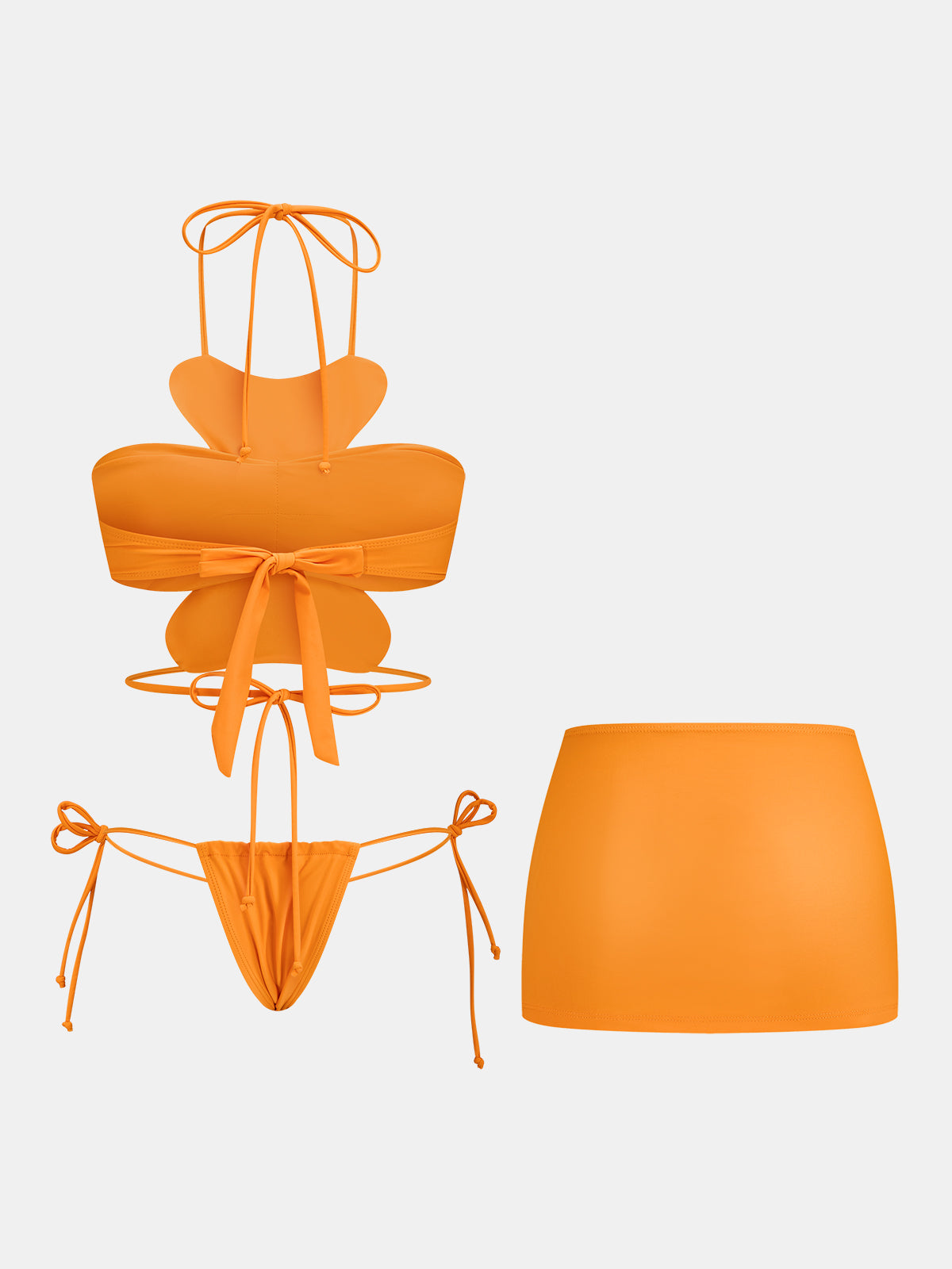 Damen-Badeanzug-Set mit Blumenmuster – Ansicht 2