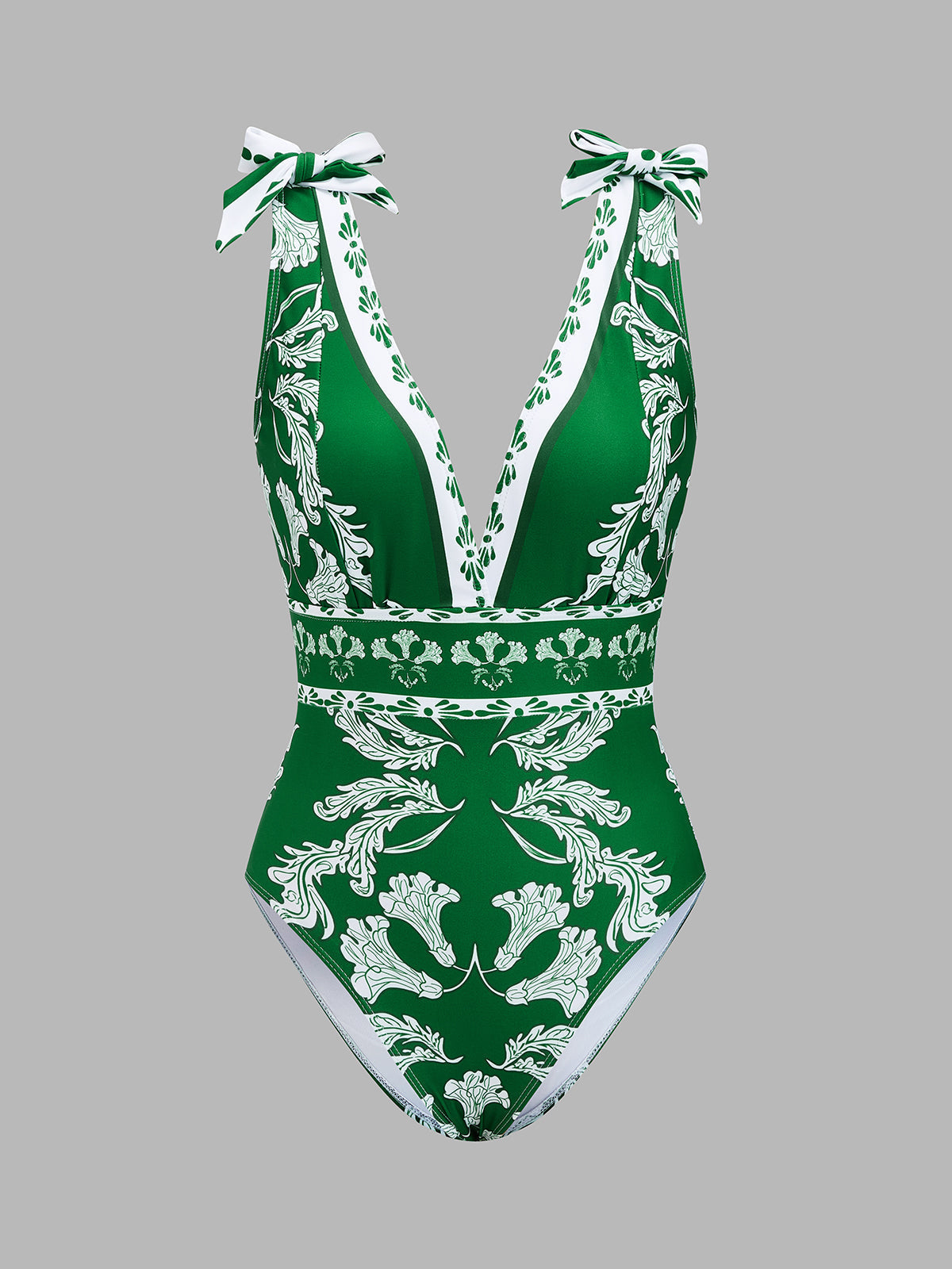 Damen-Badeanzug-Set mit Blumenmuster – Ansicht 2