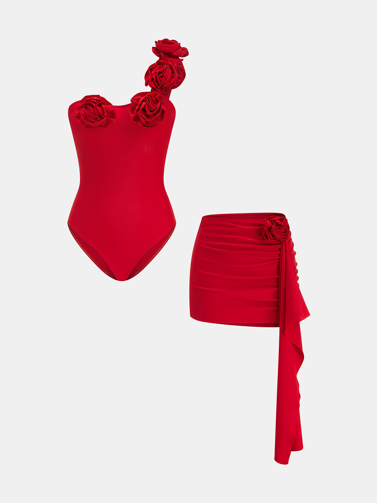 Damen-Badeanzug-Set mit Blumenmuster
