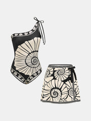 Bedrucktes Badeanzug-Set für Damen