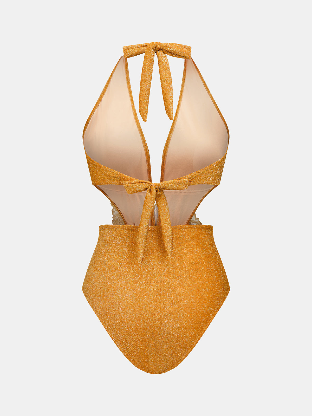 Damen-Badeanzug-Set mit Blumenmuster – Ansicht 3