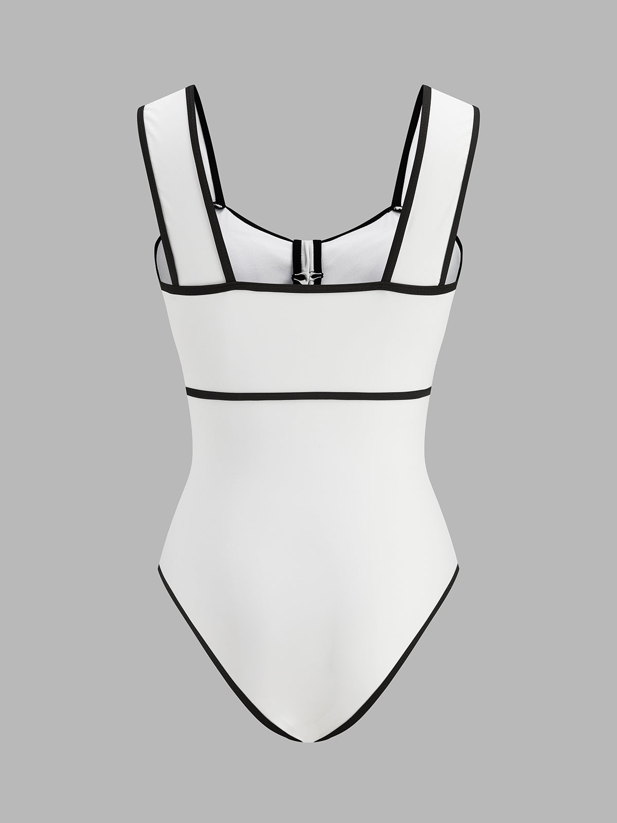 Damen-Badeanzug-Set mit Polka-Dots und Schleife – Ansicht 3