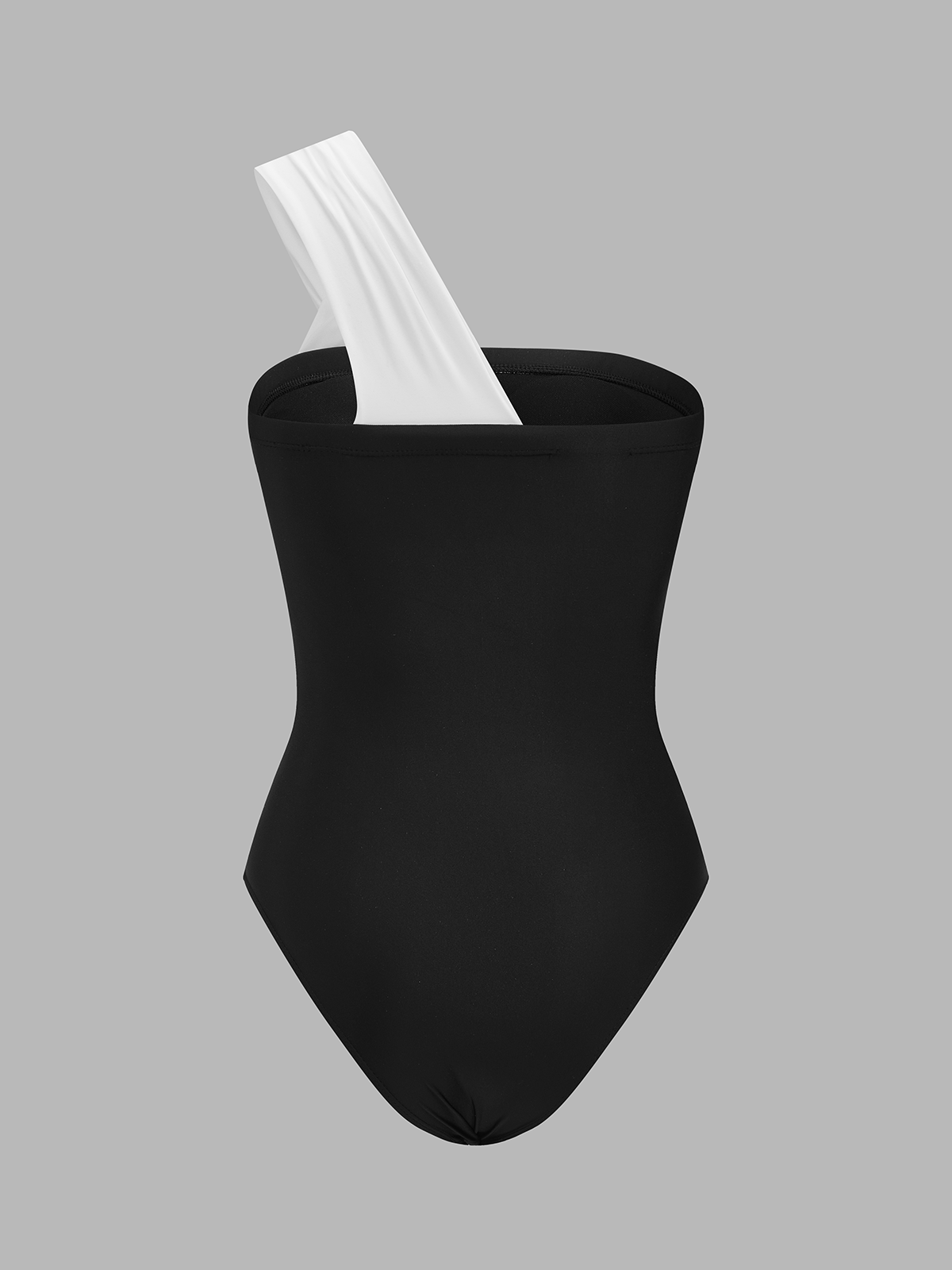 Zweifarbiger One-Shoulder-Badeanzug für Damen – Ansicht 2