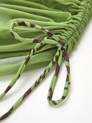 Damen-Einteiler-Badeanzug mit Blumenmuster – Ansicht 3