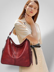 Freia – Elegante Lederschultertasche für Damen – Ansicht 9