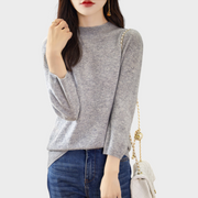 Lilith – Damen-Wollpullover mit kurzen Ärmeln und Kunstpelzbesatz – Ansicht 13