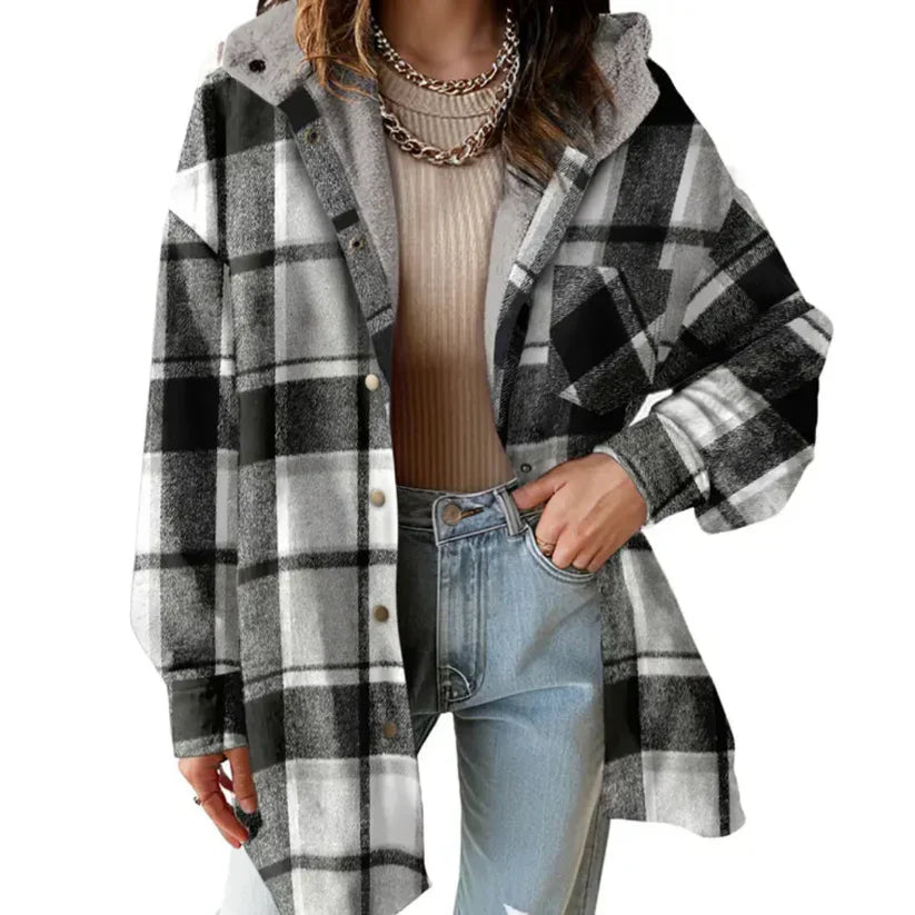 Debb – Warme Flanell-Fleecejacke für Damen – Ansicht 9