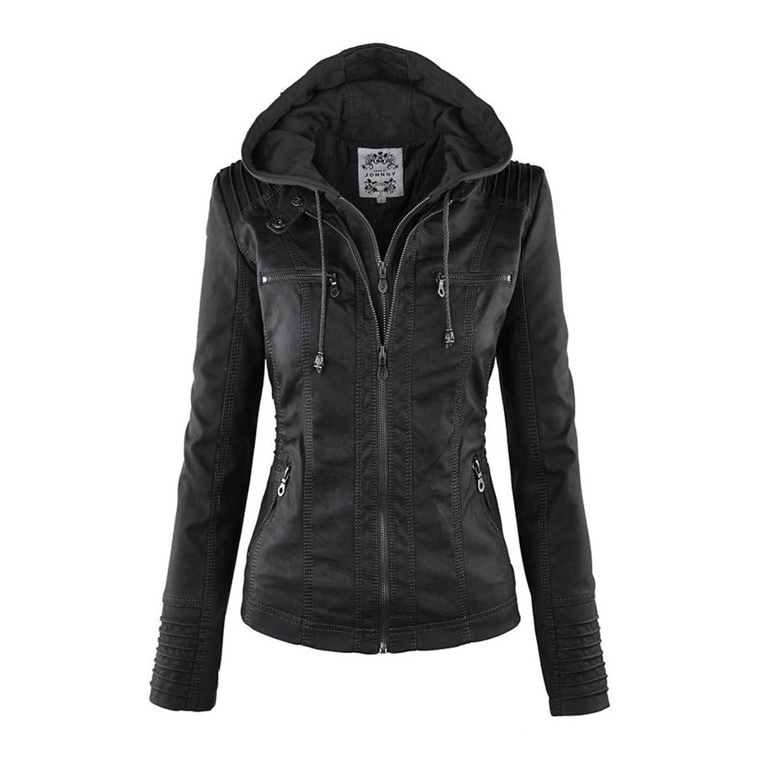 Elegante Damen-Lederjacke – Ansicht 2