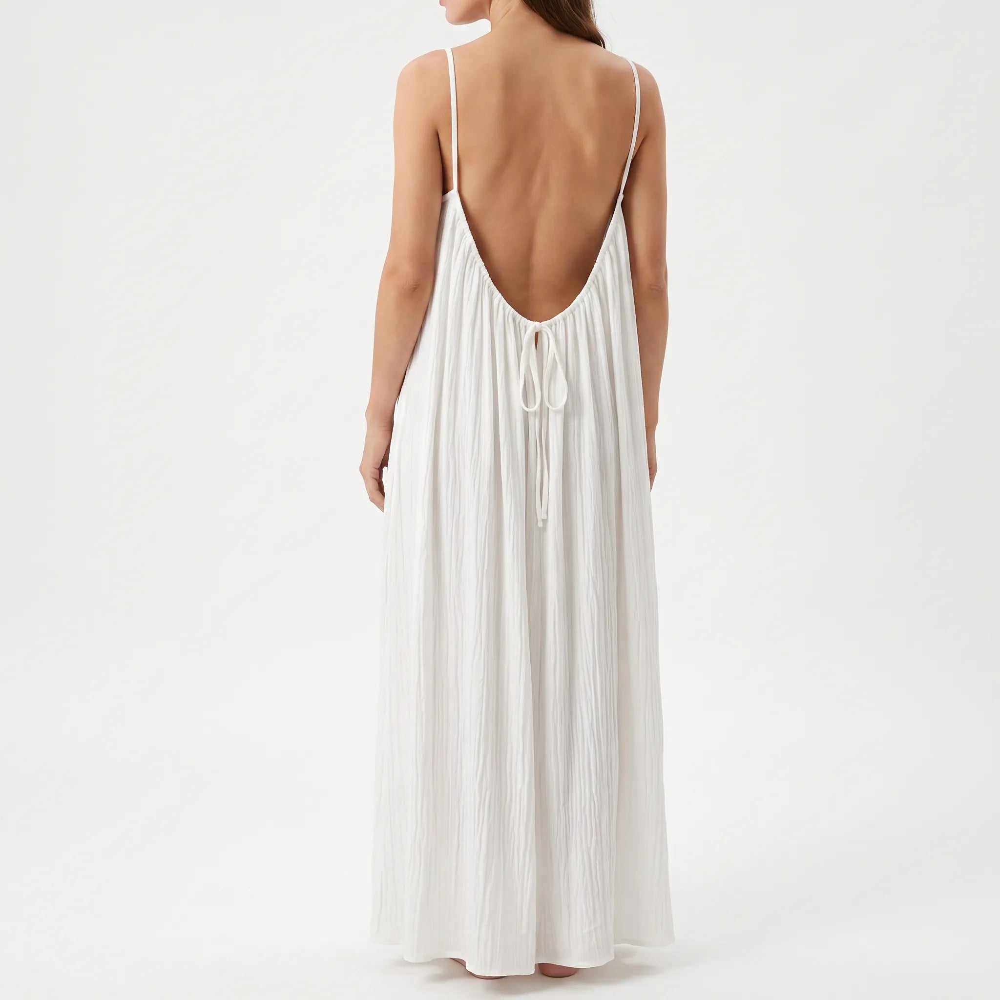 Breezea - Bodenlanges Sommerkleid Mit Tiefem Rückenausschnitt