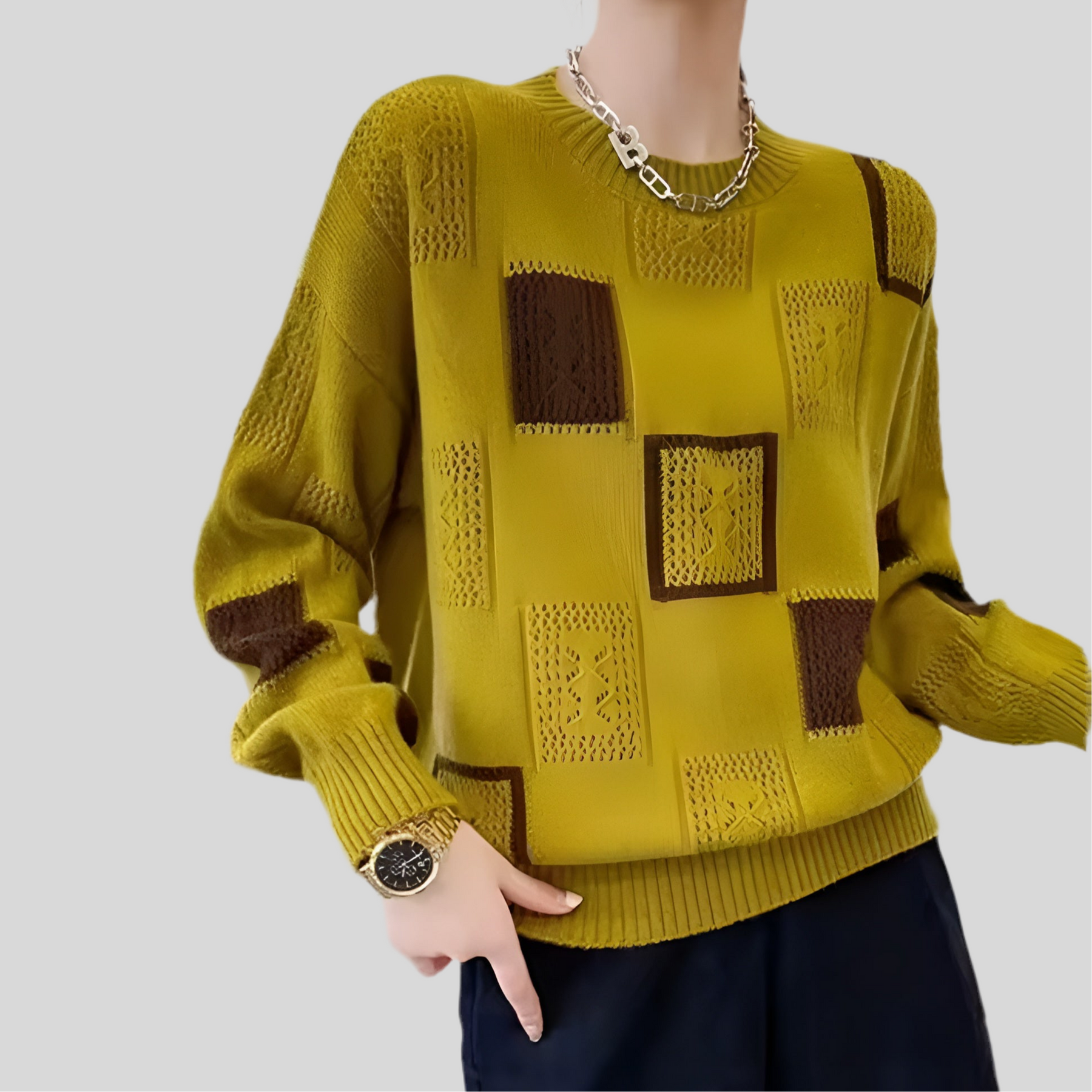 Alida – Schicker Damenpullover mit Rundhalsausschnitt – Ansicht 2