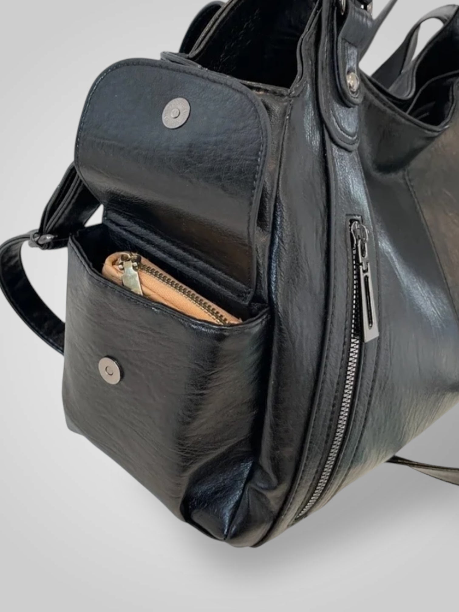 Savannah – Lederschultertasche für Damen – Ansicht 5