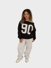Nadeine – Schulterfreies Damen-Sweatshirt – Ansicht 6