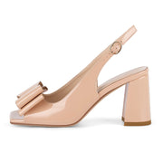 Tahlia – Slingback-Sandalen für Damen mit Blockabsatz und Schleife – Ansicht 4
