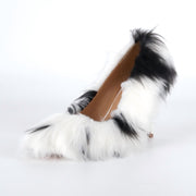Damen-Stiletto-Pumps Mariene mit spitzer Zehenpartie und Fellbesatz – Ansicht 7