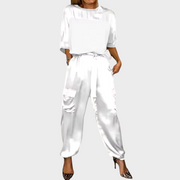 Damen-Satin-Set Grace mit Bluse und Hose – Ansicht 3