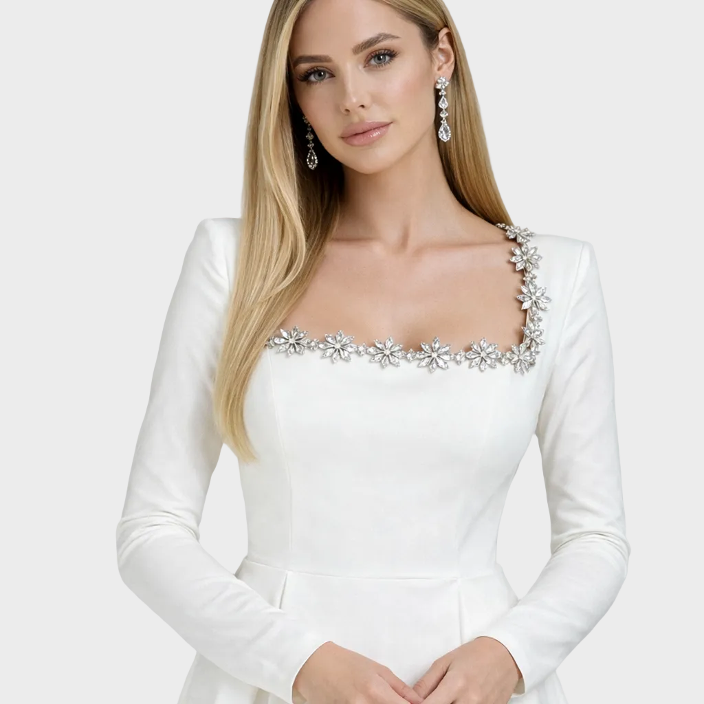 Celeste – Funkelndes Kristallkleid für Damen – Ansicht 6
