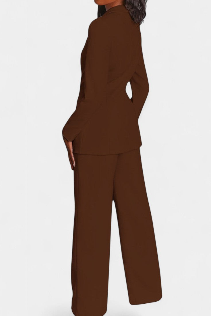Marnie Set aus tailliertem Blazer und weit geschnittener Hose