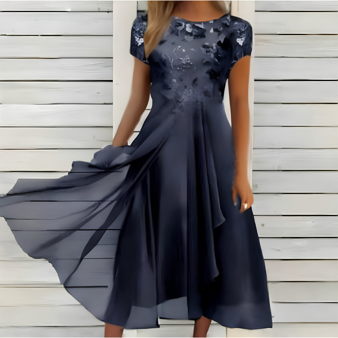 Birgit | Elegantes Damenkleid mit Rundhalsausschnitt