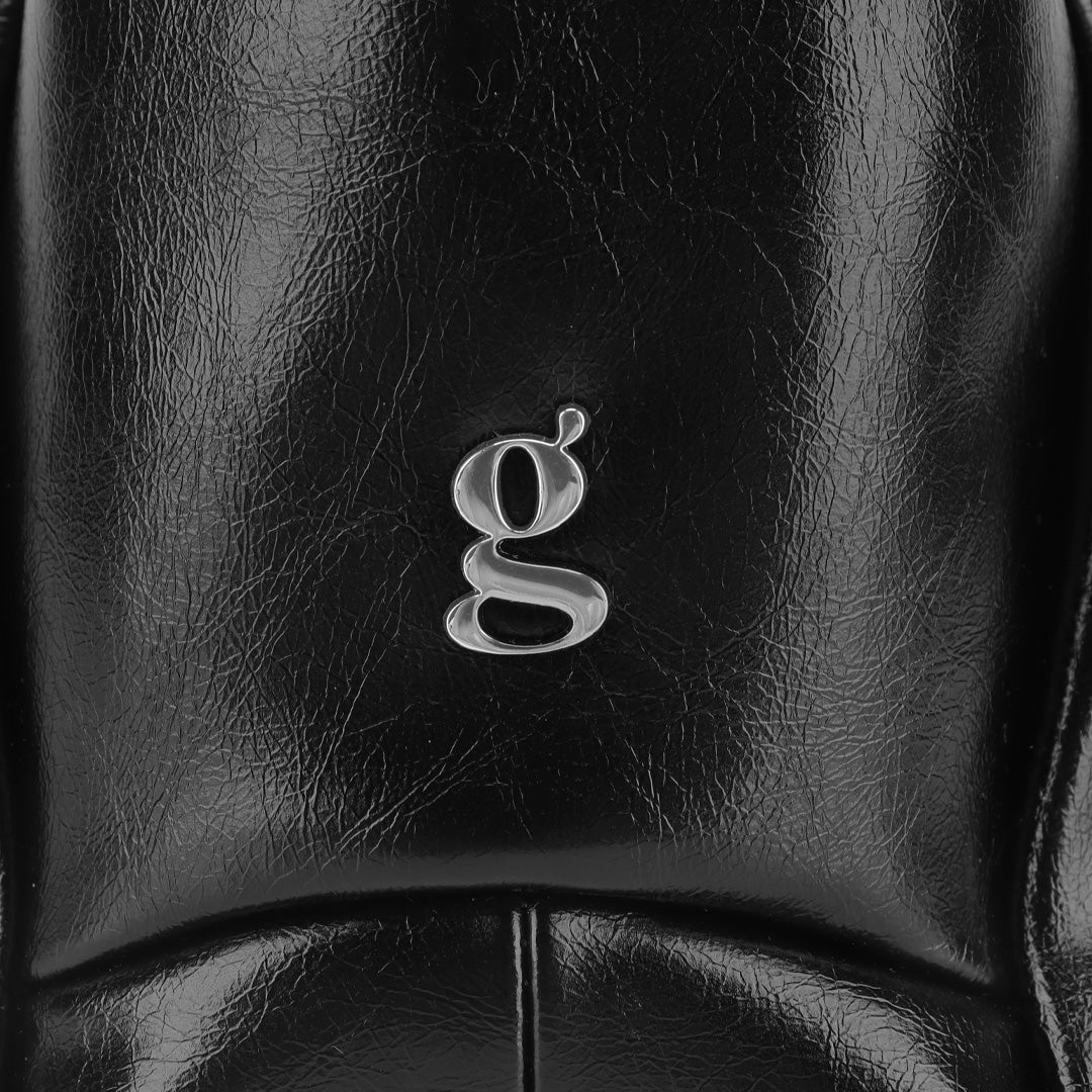Demi – Schwarze halbmondförmige Hobo-Tasche für Damen – Ansicht 6