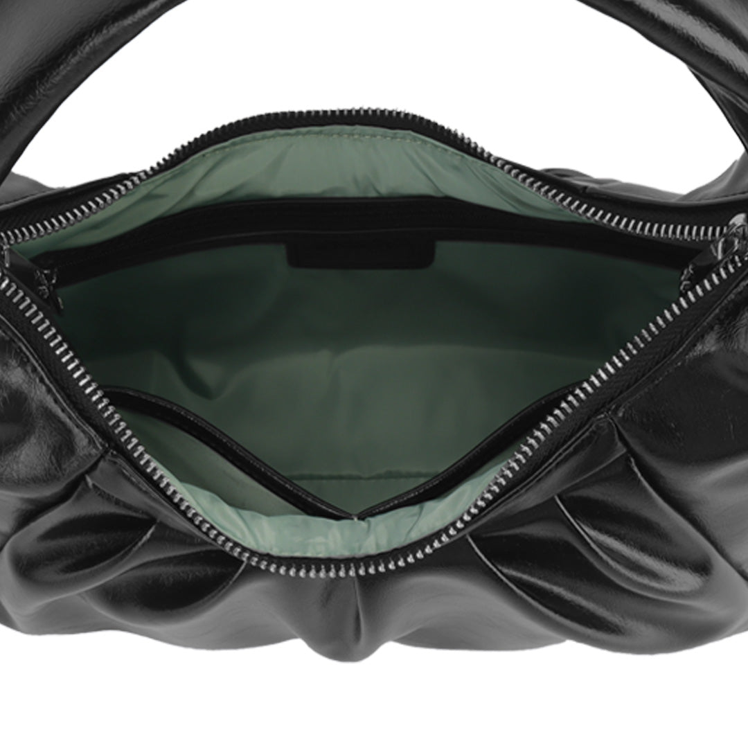 Demi – Schwarze halbmondförmige Hobo-Tasche für Damen – Ansicht 4