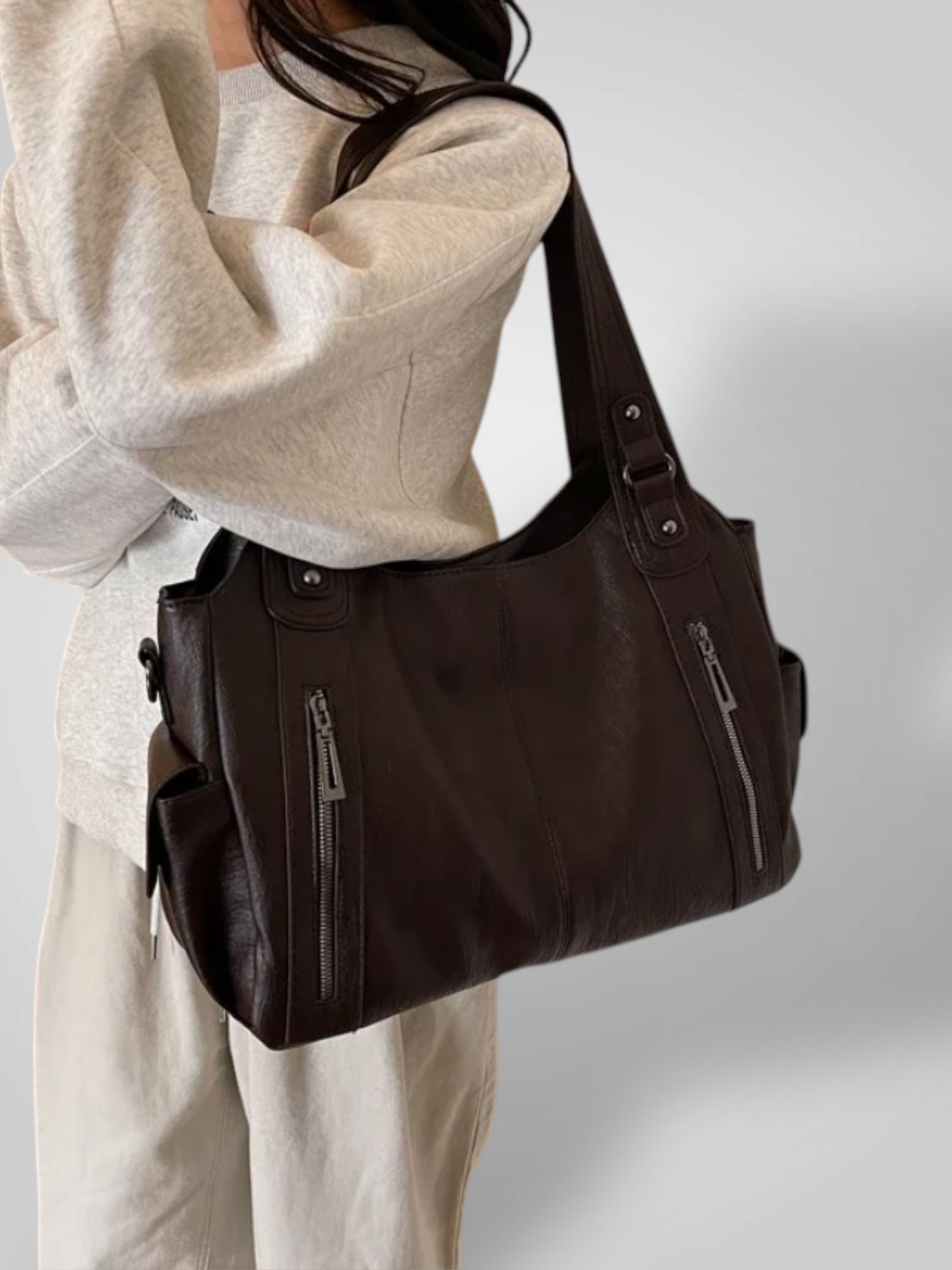 Savannah – Lederschultertasche für Damen