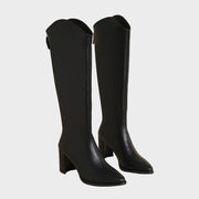 Oslo – Leder-Kniestiefel für Damen – Ansicht 3