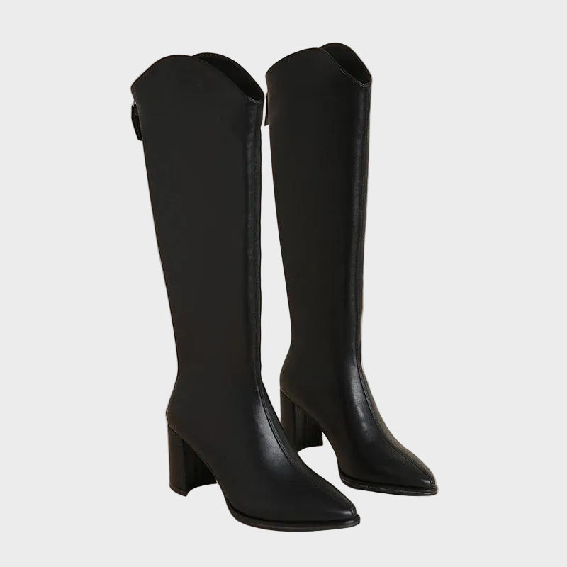 Oslo – Leder-Kniestiefel für Damen – Ansicht 3