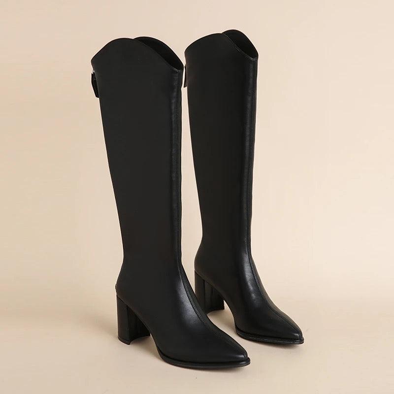 Precious – Kniehohe Lederstiefel für Damen – Ansicht 3