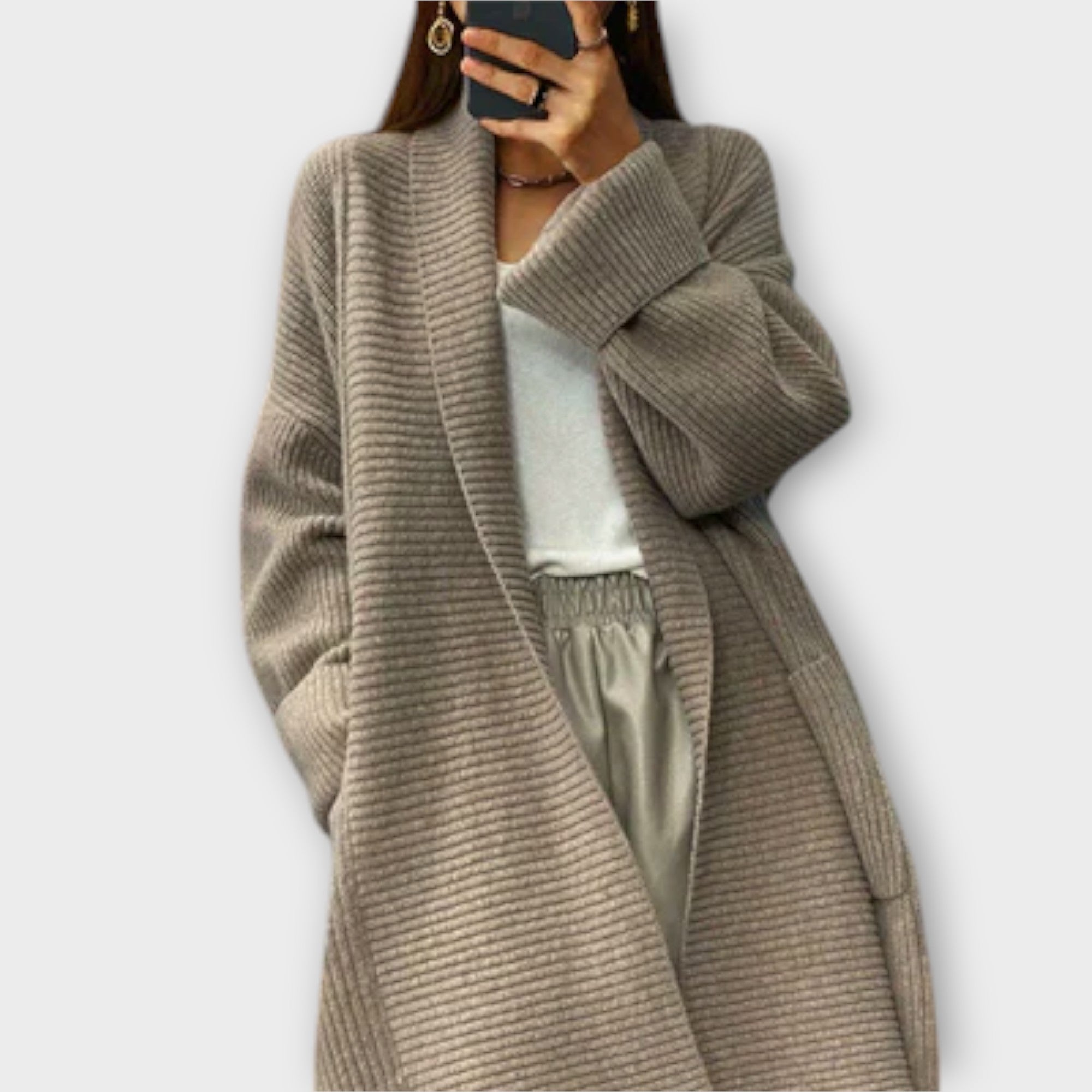 Euphemia - Lange Strickjacke