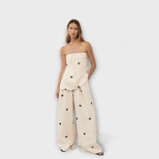 Georgia – Damen-Overall mit Punkten und hoher Taille – Ansicht 2