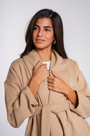 Laura – Leichte beige Damenjacke mit elegantem Fall – Ansicht 8