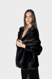Kayla – Eleganter Kunstpelz-Schal für Damen – Ansicht 5