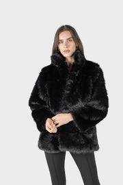 Zoro – Schwarze Kurzpelzjacke für Damen