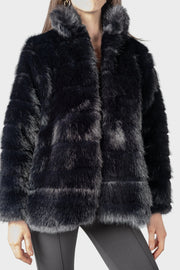 Zoro – Schwarze Kurzpelzjacke für Damen – Ansicht 5