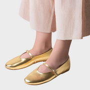 Goldene Damen-Ballerinas Miriam im Mary-Jane-Stil – Ansicht 5