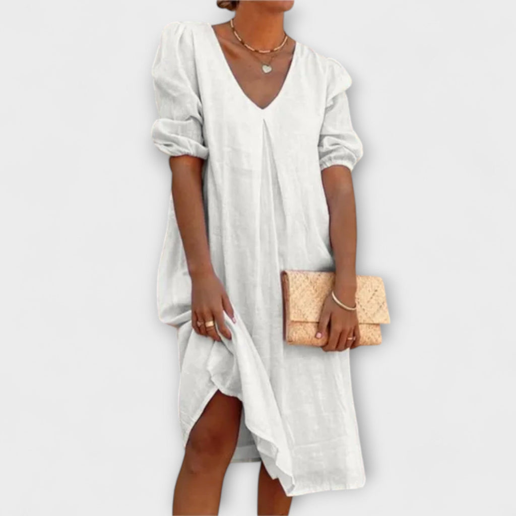 Fanny – Elegantes Sommerkleid mit geflochtenen Details