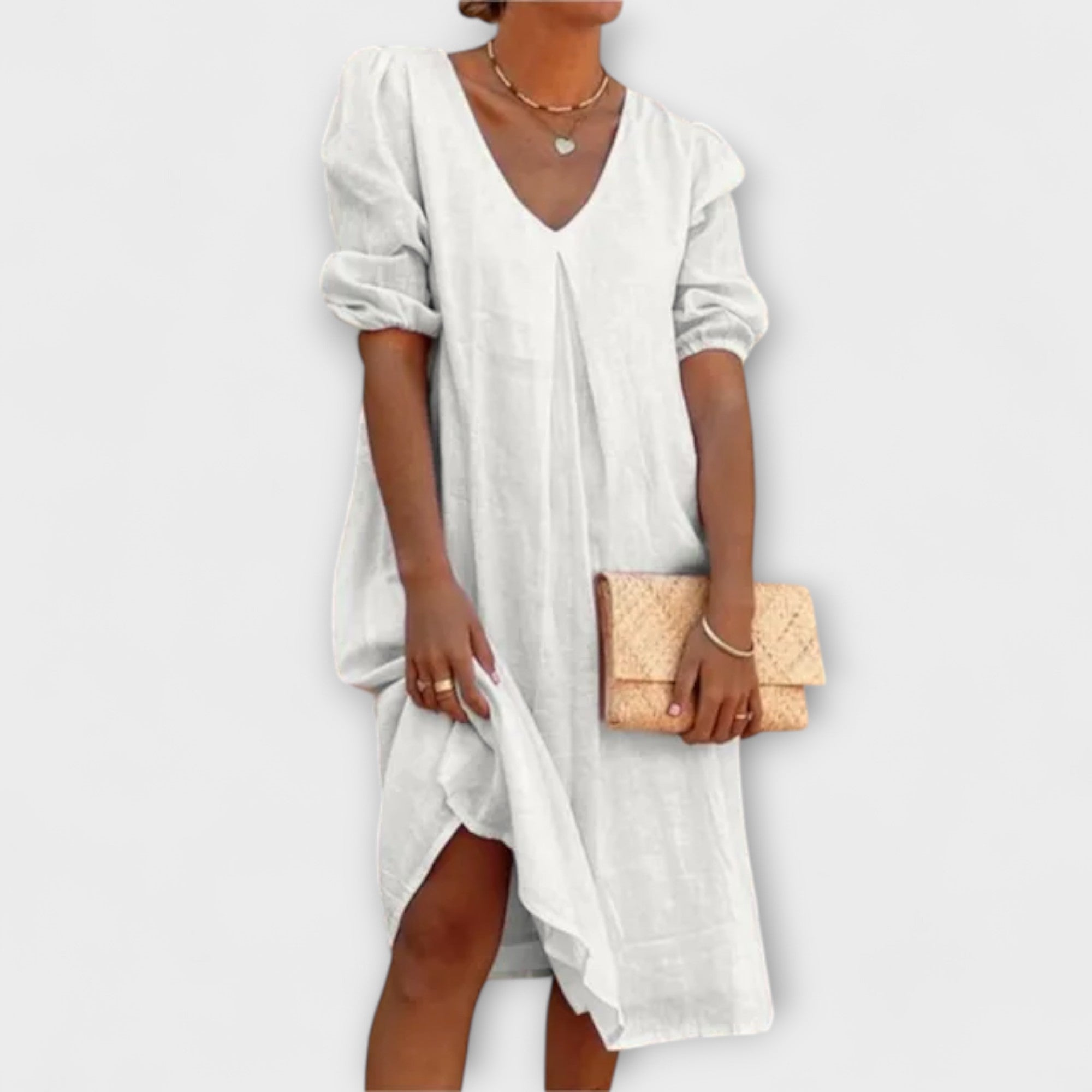 Fanny – Elegantes Sommerkleid mit geflochtenen Details