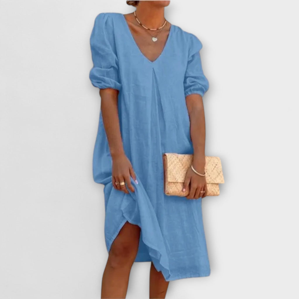 Fanny – Elegantes Sommerkleid mit geflochtenen Details