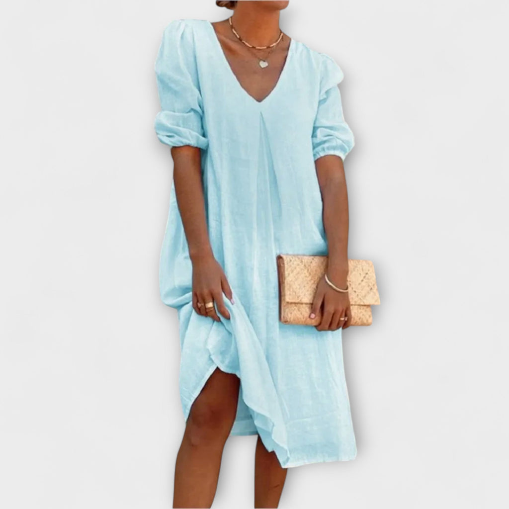 Fanny – Elegantes Sommerkleid mit geflochtenen Details