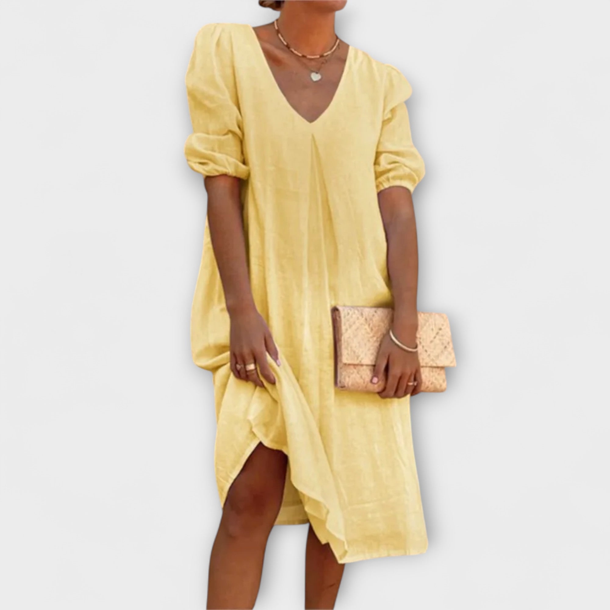 Fanny – Elegantes Sommerkleid mit geflochtenen Details