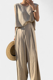 Damen-Set Lauren mit ärmellosem Top und weiter Hose